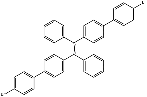 4,4''-(1,2-Diphenyl-1,2-ethenediyl)bis[4'-bromo-1,1'-biphenyl Structure