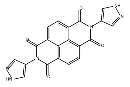 Benzo[lmn][3,8]phenanthroline-1,3,6,8(2H,7H)-tetrone, 2,7-di-1H-pyrazol-4-yl- Structure