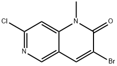 1,6-Naphthyridin-2(1H)-one, 3-bromo-7-chloro-1-methyl- 구조식 이미지
