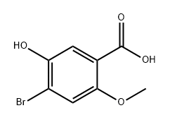 Benzoic acid, 4-bromo-5-hydroxy-2-methoxy- Structure