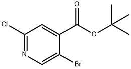 tert-Butyl 5-bromo-2-chloropyridine-4-carboxylate 구조식 이미지