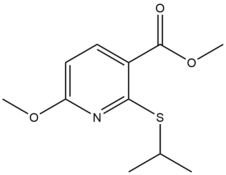 Methyl 6-methoxy-2-[(1-methylethyl)thio]-3-pyridinecarboxylate Structure