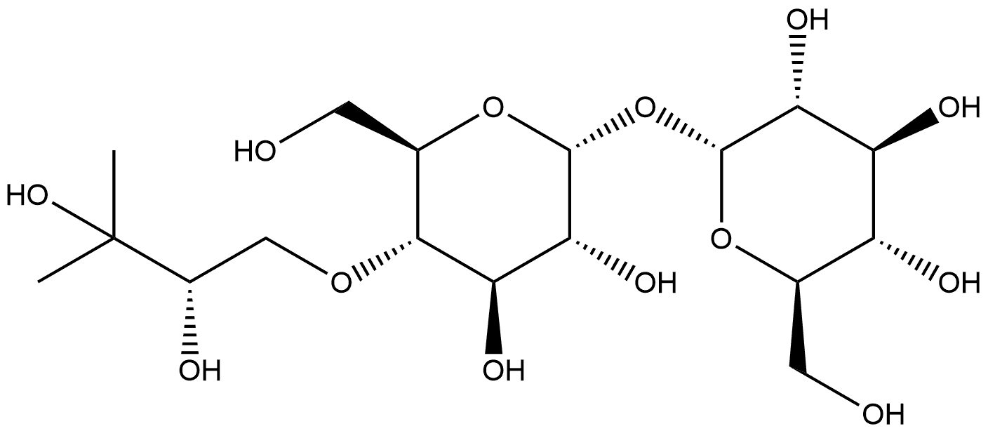 α-D-Glucopyranoside, α-D-glucopyranosyl 4-O-[(2S)-2,3-dihydroxy-3-methylbutyl]- Structure