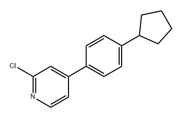 Pyridine, 2-chloro-4-(4-cyclopentylphenyl)- Structure