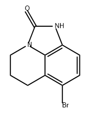 4H-Imidazo[4,5,1-ij]quinolin-2(1H)-one, 7-bromo-5,6-dihydro- 구조식 이미지