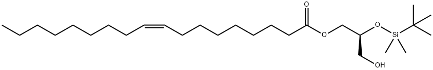 9-Octadecenoic acid (9Z)-, (2S)-2-[[(1,1-dimethylethyl)dimethylsilyl]oxy]-3-hydroxypropyl ester Structure