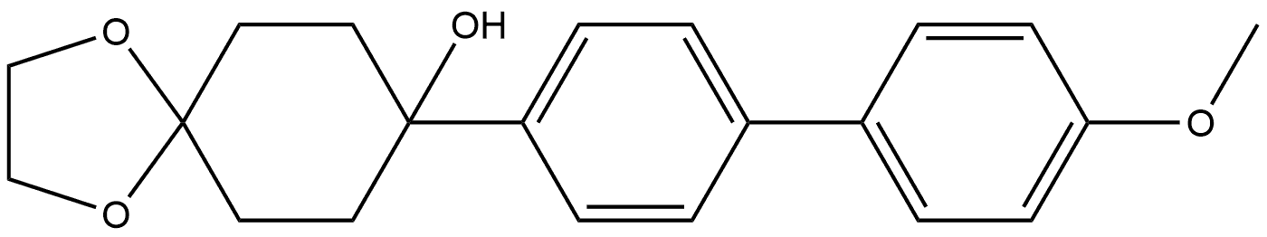 8-(4'-methoxy-[1,1'-biphenyl]-4-yl)-1,4-dioxaspiro[4.5]decan-8-ol Structure