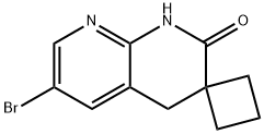 Spiro[cyclobutane-1,3'(2'H)-[1,8]naphthyridin]-2'-one, 6'-bromo-1',4'-dihydro- 구조식 이미지