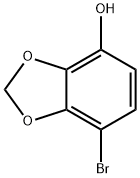 1,3-Benzodioxol-4-ol, 7-bromo- Structure