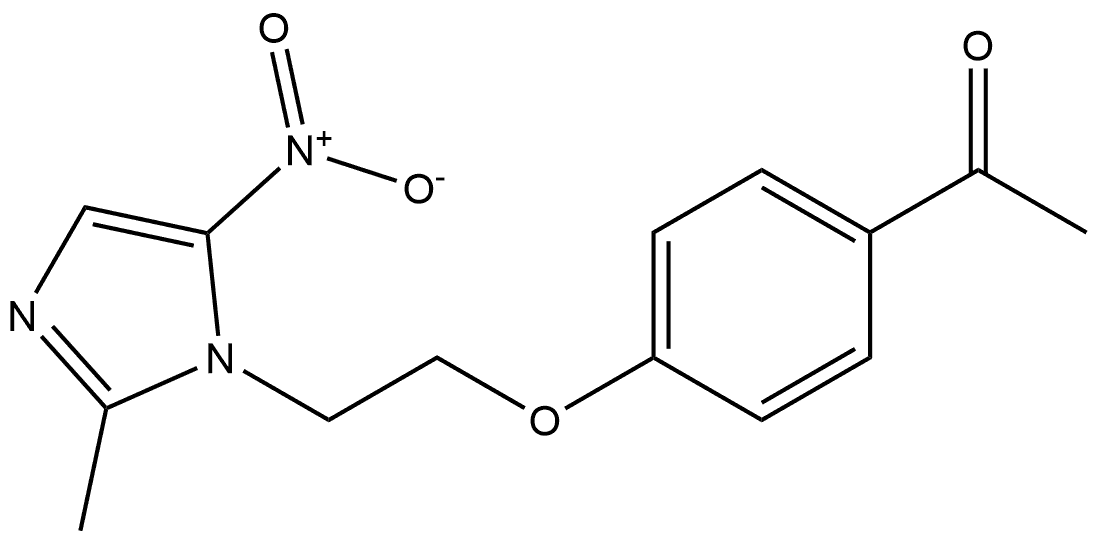 1-[4-[2-(2-Methyl-5-nitro-1H-imidazol-1-yl)ethoxy]phenyl]ethanone Structure