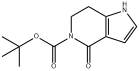 5H-Pyrrolo[3,2-c]pyridine-5-carboxylic acid, 1,4,6,7-tetrahydro-4-oxo-, 1,1-dimethylethyl ester Structure