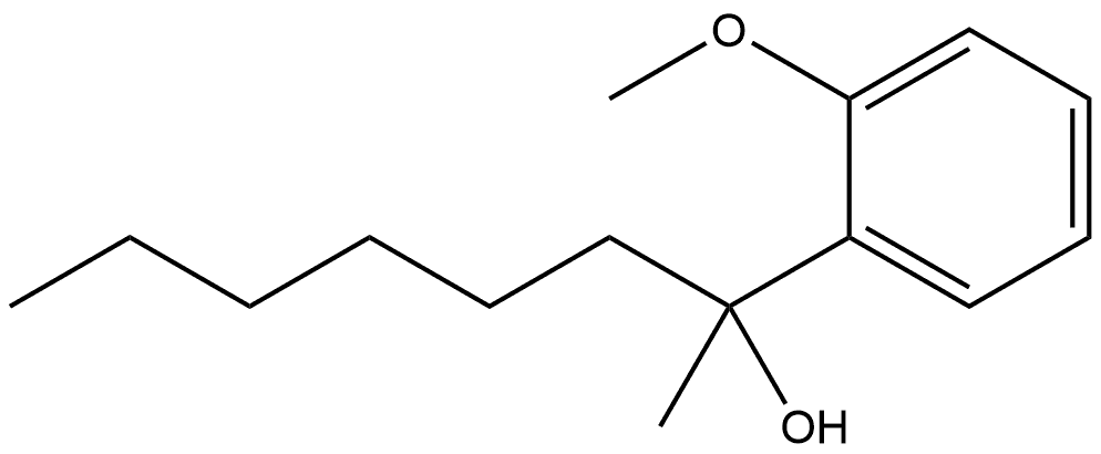 α-Hexyl-2-methoxy-α-methylbenzenemethanol Structure