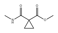 Cyclopropanecarboxylic acid, 1-[(methylamino)carbonyl]-, methyl ester Structure