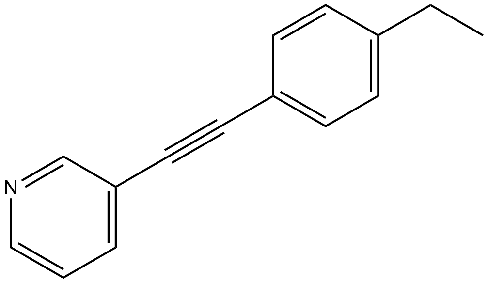 3-[2-(4-Ethylphenyl)ethynyl]pyridine Structure