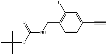 tert-Butyl (4-ethynyl-2-fluorobenzyl)carbamate Structure