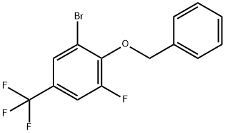 Benzene, 1-bromo-3-fluoro-2-(phenylmethoxy)-5-(trifluoromethyl)- Structure