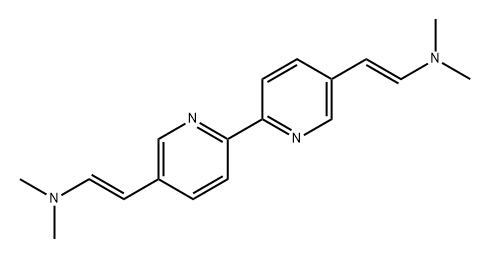 Ethenamine, 2,2'-[2,2'-bipyridine]-5,5'-diylbis[N,N-dimethyl-, (1E,1'E)- Structure