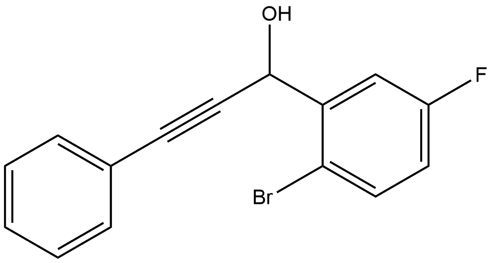 2-Bromo-5-fluoro-α-(2-phenylethynyl)benzenemethanol Structure