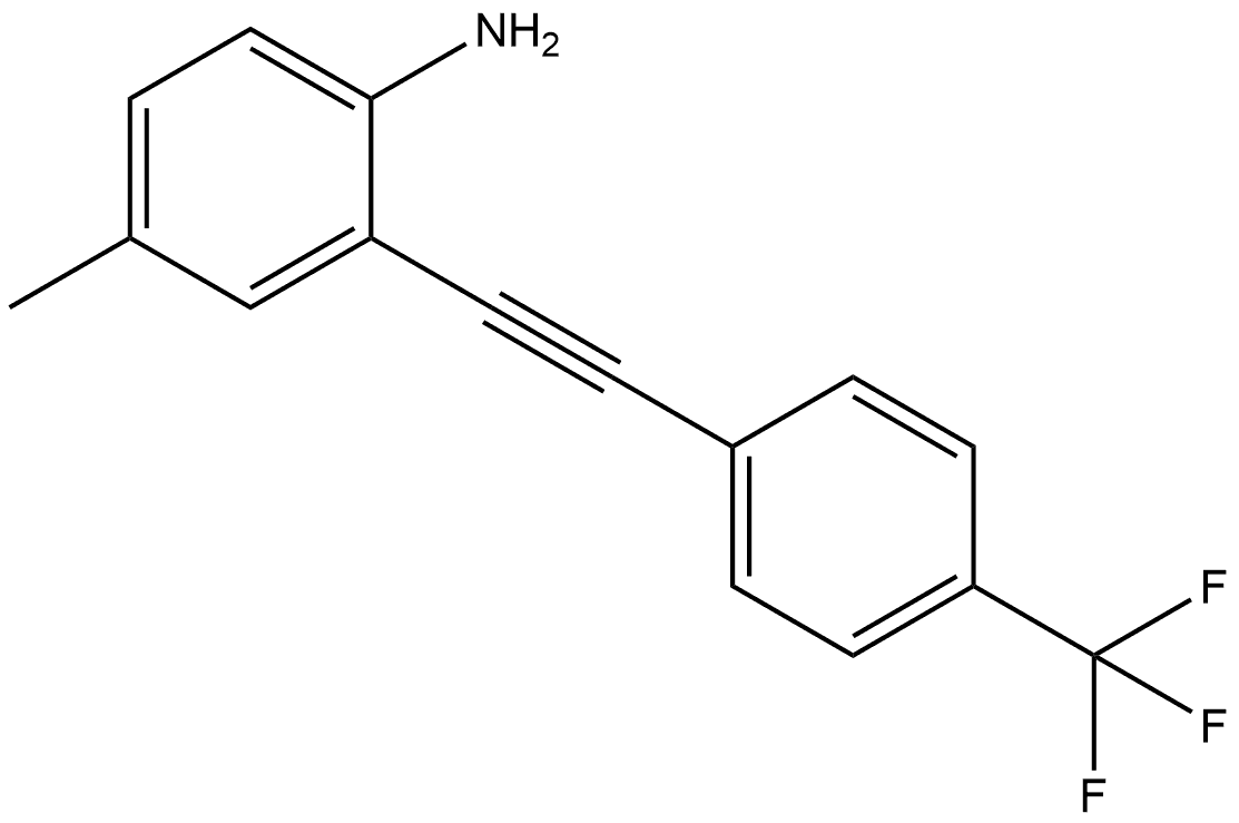 4-Methyl-2-[2-[4-(trifluoromethyl)phenyl]ethynyl]benzenamine Structure