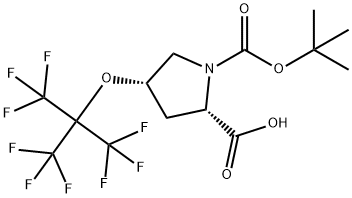 Boc-(2S,4S)-perfluoro-tert-butyl-4-hydroxyproline Structure