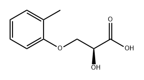 Propanoic acid, 2-hydroxy-3-(2-methylphenoxy)-, (2S)- Structure