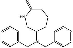 2H-Azepin-2-one, 6-[bis(phenylmethyl)amino]hexahydro- Structure