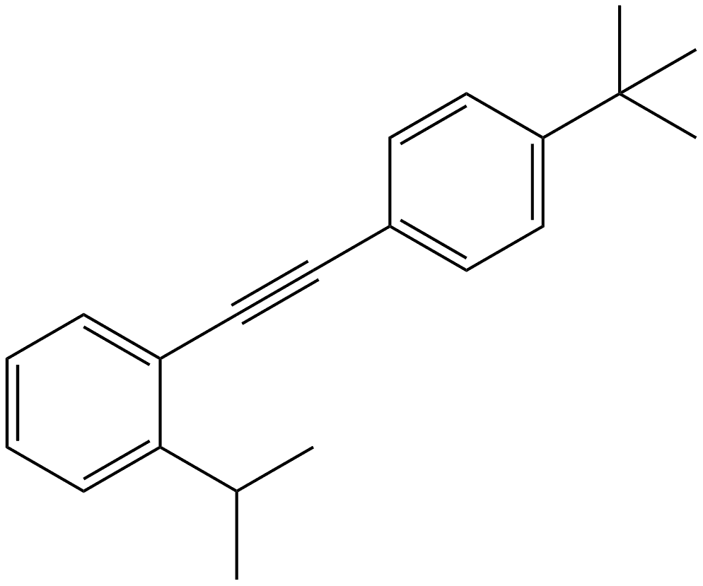 1-[2-[4-(1,1-Dimethylethyl)phenyl]ethynyl]-2-(1-methylethyl)benzene Structure