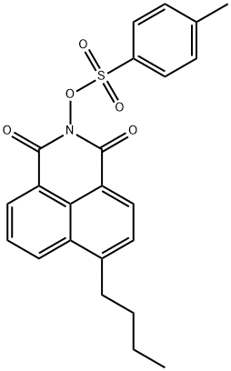 Benzenesulfonic acid, 4-methyl-, 6-butyl-1,3-dioxo-1H-benz[de]isoquinolin-2(3H)-yl ester Structure