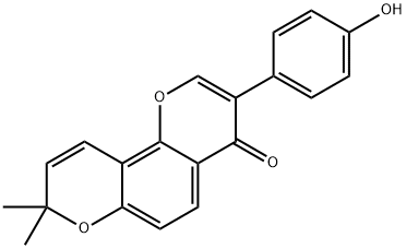 4H,8H-Benzo[1,2-b:3,4-b']dipyran-4-one, 3-(4-hydroxyphenyl)-8,8-dimethyl- Structure