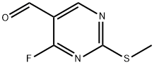 5-Pyrimidinecarboxaldehyde, 4-fluoro-2-(methylthio)- Structure