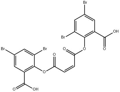 (Z)-2,2'-(Fumaroylbis(oxy))bis(3,5-dibromobenzoic acid) Structure