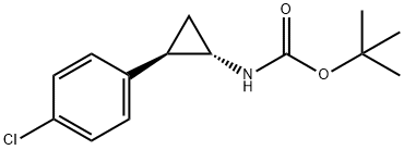 Carbamic acid, N-[(1S,2R)-2-(4-chlorophenyl)cyclopropyl]-, 1,1-dimethylethyl ester Structure