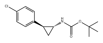 Carbamic acid, N-[(1R,2S)-2-(4-chlorophenyl)cyclopropyl]-, 1,1-dimethylethyl ester Structure