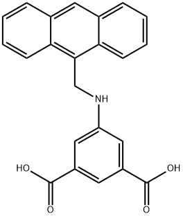 1,3-Benzenedicarboxylic acid, 5-[(9-anthracenylmethyl)amino]- Structure