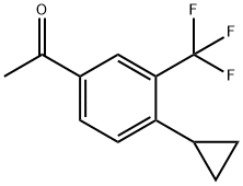 Ethanone, 1-[4-cyclopropyl-3-(trifluoromethyl)phenyl]- Structure