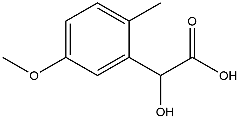 Benzeneacetic acid, α-hydroxy-5-methoxy-2-methyl- 구조식 이미지