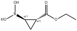 Cyclopropanecarboxylic acid, 2-borono-, 1-ethyl ester, (1R,2R)-rel- Structure