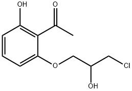Ethanone, 1-[2-(3-chloro-2-hydroxypropoxy)-6-hydroxyphenyl]- Structure