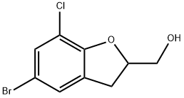 2-Benzofuranmethanol, 5-bromo-7-chloro-2,3-dihydro- 구조식 이미지