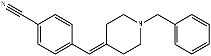 Benzonitrile, 4-[[1-(phenylmethyl)-4-piperidinylidene]methyl]- Structure