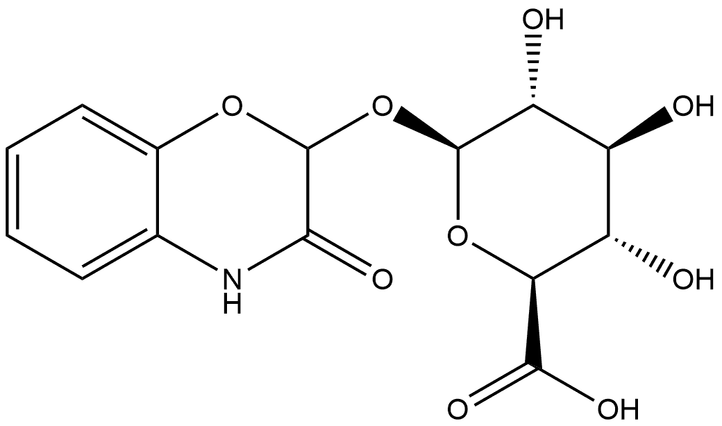 2-β-D-Glucuronopyranosyloxy-1,4-benzoxazin-3-one Structure