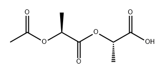 Propanoic acid, 2-(acetyloxy)-, (1S)-1-carboxyethyl ester, (2S)- Structure