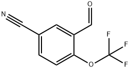 Benzonitrile, 3-formyl-4-(trifluoromethoxy)- Structure