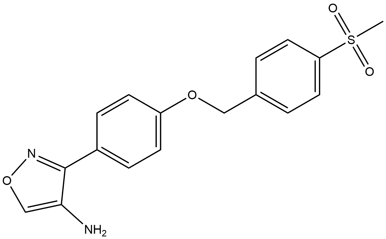 3-[4-[[4-(Methylsulfonyl)phenyl]methoxy]phenyl]-4-isoxazolamine Structure