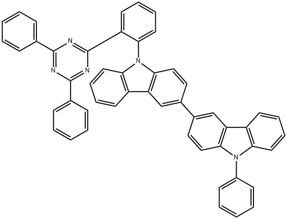 3,3'-Bi-9H-carbazole, 9-[2-(4,6-diphenyl-1,3,5-triazin-2-yl)phenyl]-9'-phenyl- Structure