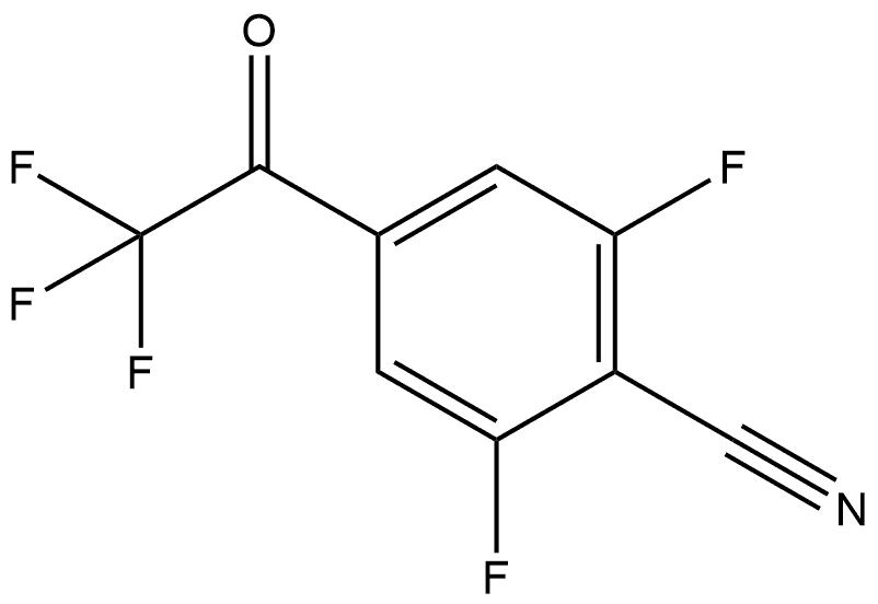 2,6-Difluoro-4-(2,2,2-trifluoroacetyl)benzonitrile Structure