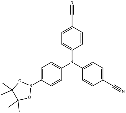 Benzonitrile, 4,4'-[[4-(4,4,5,5-tetramethyl-1,3,2-dioxaborolan-2-yl)phenyl]imino]bis- Structure