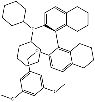 (1R)-Dicyclohexyl(2'-((3,5-dimethoxybenzyl)oxy)-5,5',6,6',7,7',8,8'-octahydro-[1,1'-binaphthalen]-2-yl)phosphine Structure