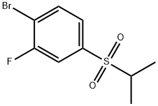 Benzene, 1-bromo-2-fluoro-4-[(1-methylethyl)sulfonyl]- Structure