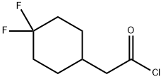 Cyclohexaneacetyl chloride, 4,4-difluoro- Structure